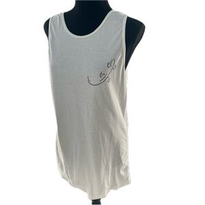 Roatan Bay Islands Honduras Lizard White 100% Cotton Tank Top Size Small Unisex